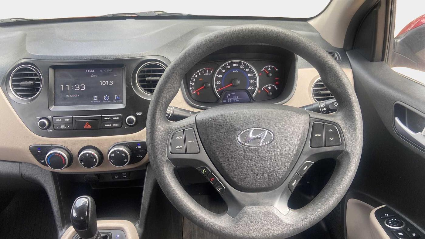 2019 Hyundai Grand i10 SPORTZ AT 1.2 KAPPA VTVT, Petrol, Automatic, 23,193 km, Steering Wheel Close Up