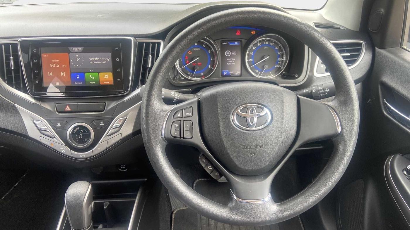 2020 Toyota Glanza G CVT, Petrol, Automatic, 2,689 km, Steering Wheel Close Up
