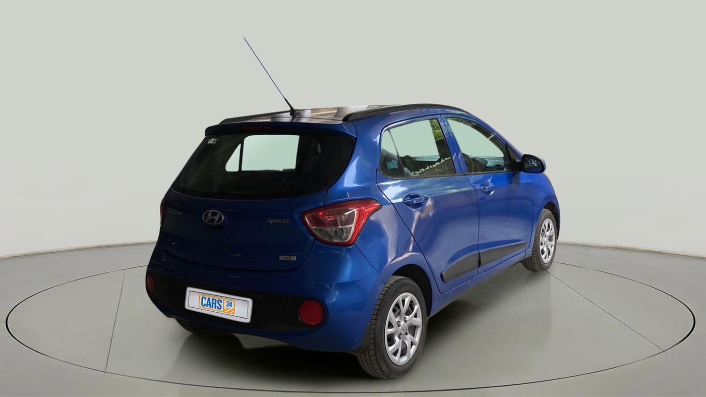 2017 Hyundai Grand i10 SPORTZ (O) 1.2 KAPPA VTVT, Petrol, Manual, 14,867 km, Right Back Diagonal