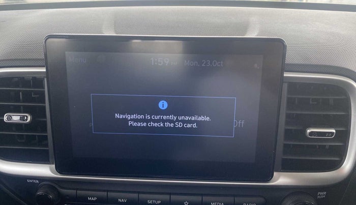 2021 Hyundai VENUE SX PLUS 1.0 TURBO DCT, Petrol, Automatic, 20,090 km, Infotainment system - GPS Card not working/missing