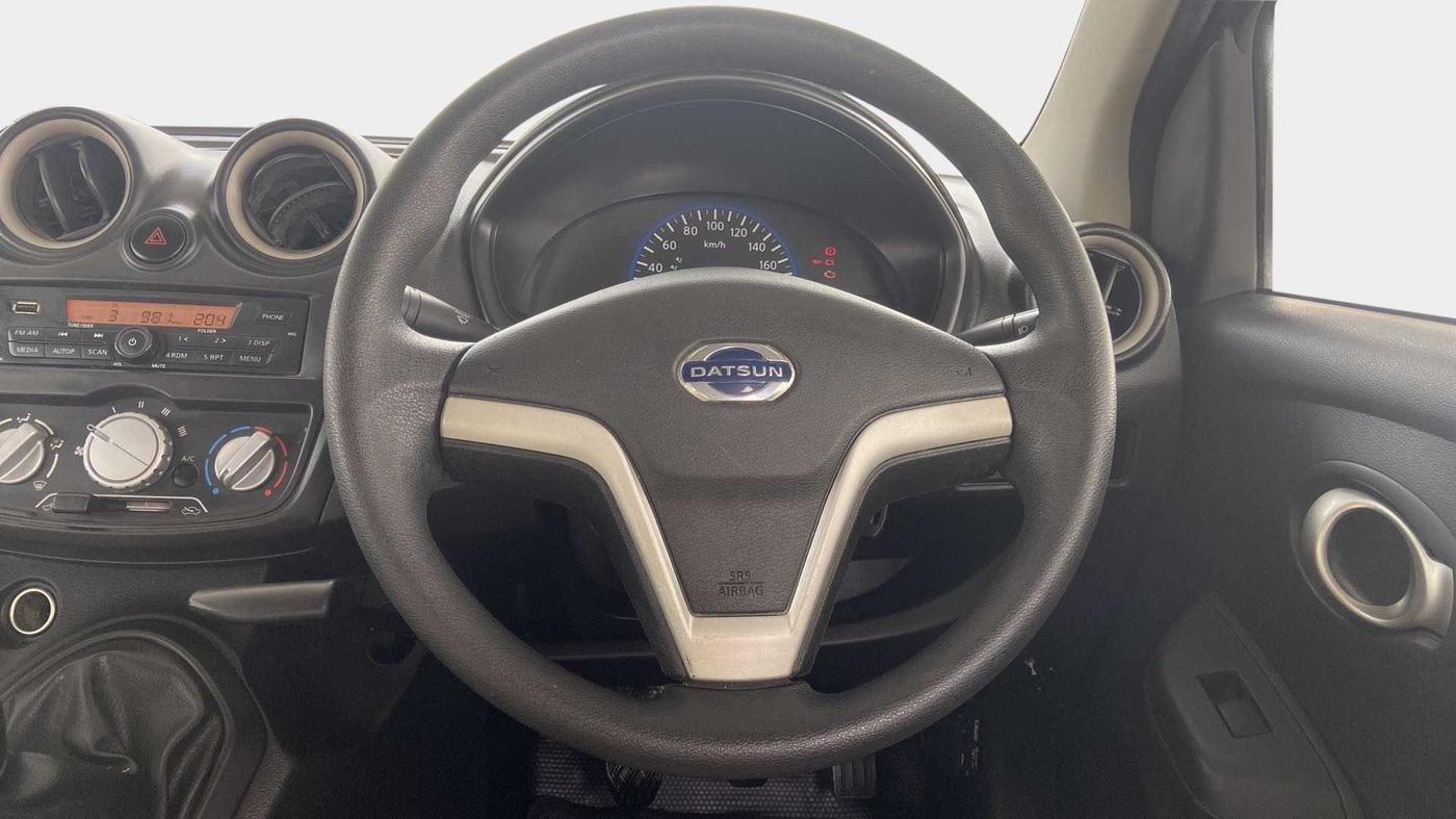 2018 Datsun Go Plus T(O), Petrol, Manual, 24,721 km, Steering Wheel Close Up