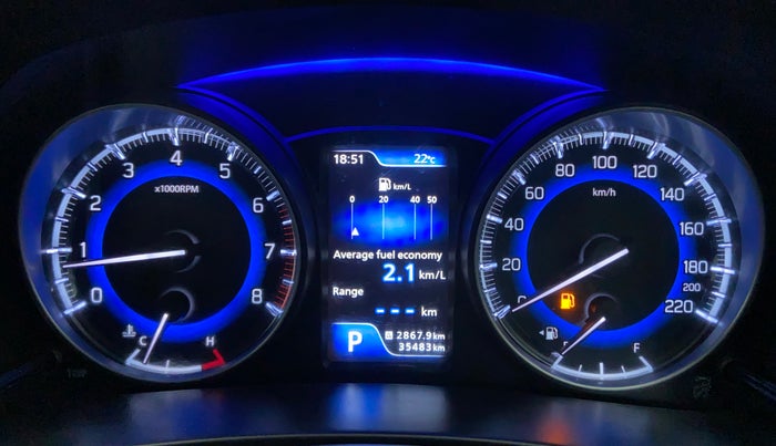 2020 Toyota Glanza V CVT, Petrol, Automatic, 35,636 km, Odometer Image
