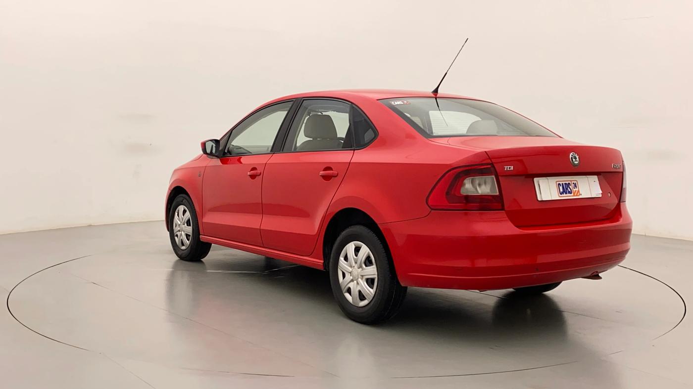 2012 Skoda Rapid AMBITION 1.6 TDI CR MT, Diesel, Manual, 1,05,577 km, Left Back Diagonal