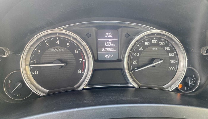 2017 Maruti Ciaz ZXI+, Petrol, Manual, 60,854 km, Odometer Image