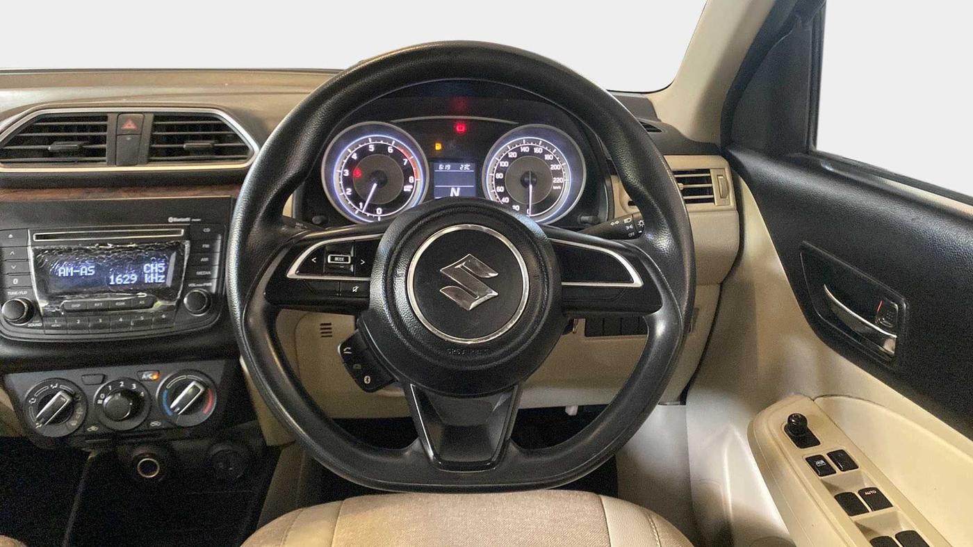 2017 Maruti Dzire VXI AMT, Petrol, Automatic, 47,097 km, Steering Wheel Close Up