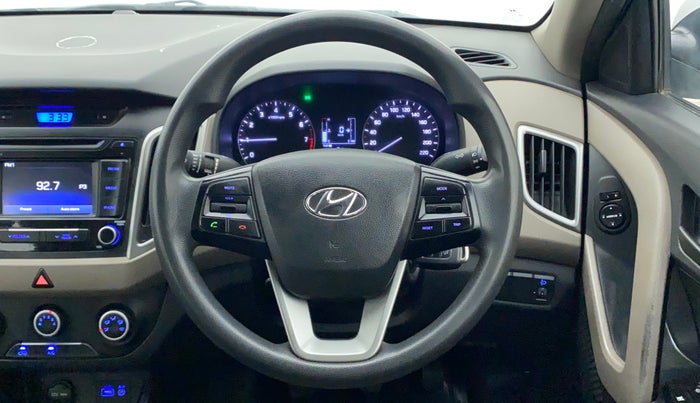 2017 Hyundai Creta E PLUS 1.6 PETROL, Petrol, Manual, 1,12,919 km, Steering Wheel Close Up