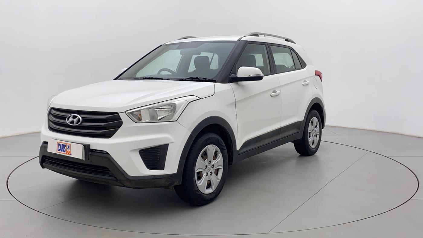 2017 Hyundai Creta E PLUS 1.6 PETROL, Petrol, Manual, 1,12,919 km, Left Front Diagonal