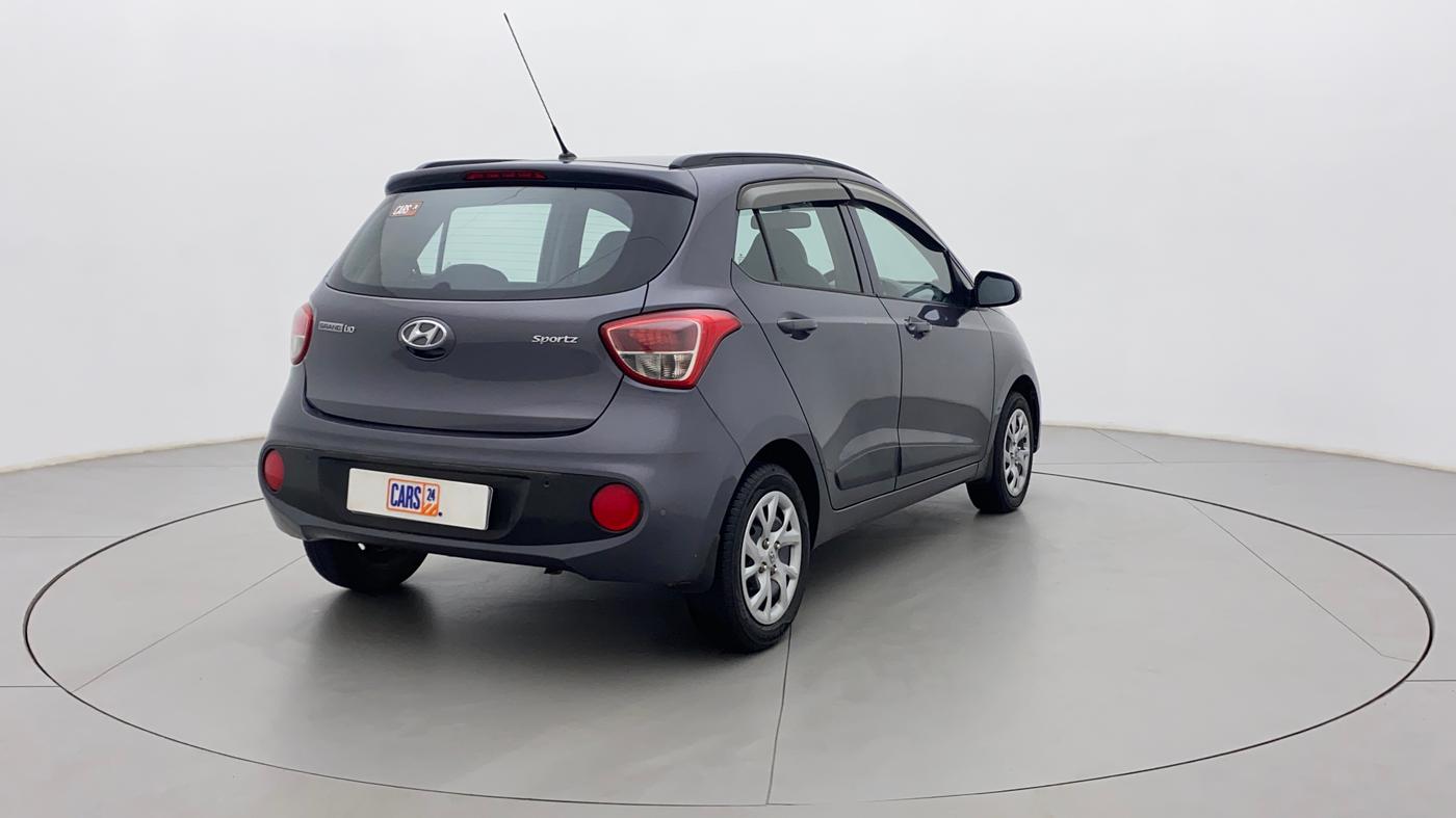2018 Hyundai Grand i10 SPORTZ 1.2 KAPPA VTVT, Petrol, Manual, 75,741 km, Right Back Diagonal