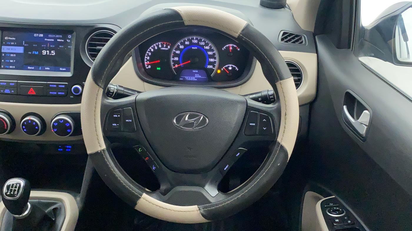 2018 Hyundai Grand i10 SPORTZ 1.2 KAPPA VTVT, Petrol, Manual, 75,741 km, Steering Wheel Close Up