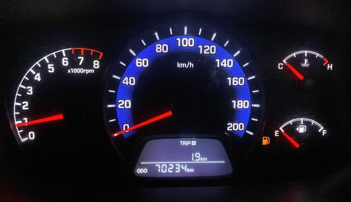2014 Hyundai Xcent S 1.2, Petrol, Manual, 70,274 km, Odometer Image