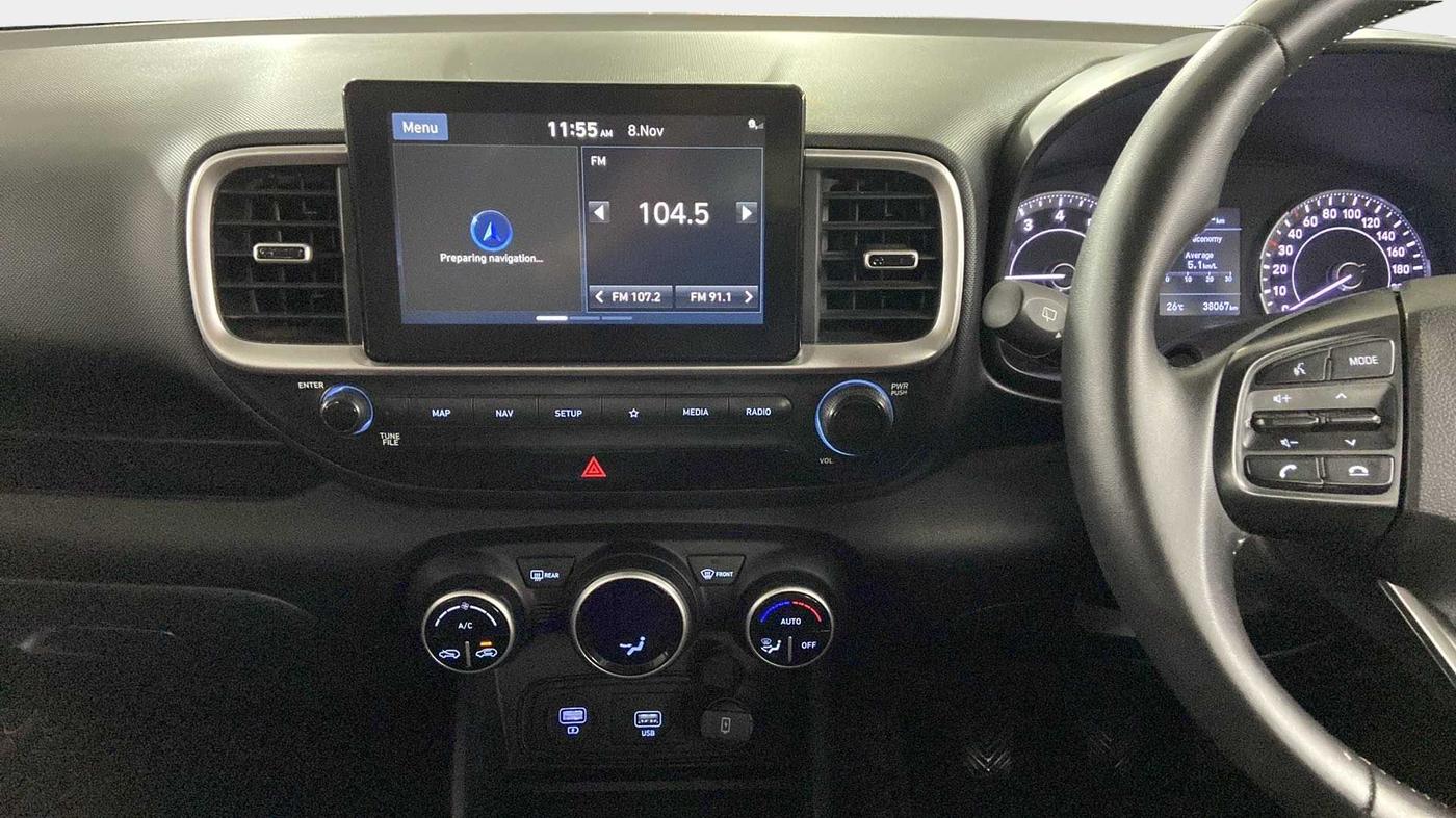 2019 Hyundai VENUE SX 1.0 (O) TURBO, Petrol, Manual, 38,051 km, Air Conditioner