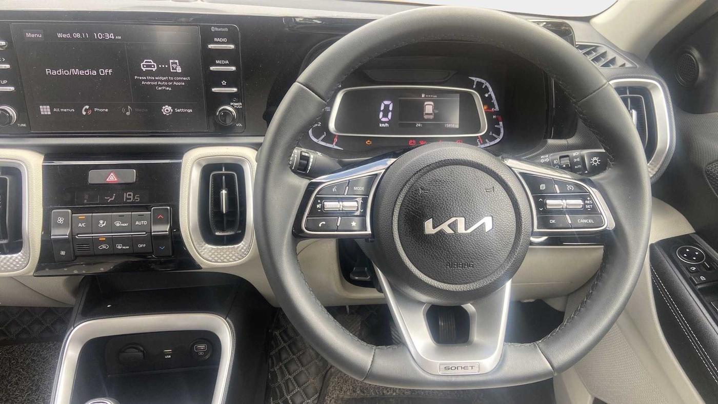 2023 KIA SONET HTX 1.5, Diesel, Manual, 15,856 km, Steering Wheel Close Up