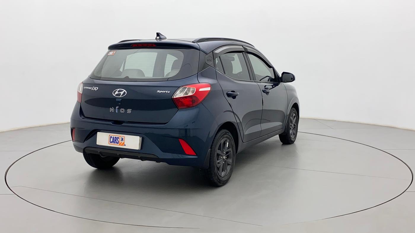 2021 Hyundai GRAND I10 NIOS SPORTZ AMT 1.2 KAPPA VTVT, Petrol, Automatic, 46,191 km, Right Back Diagonal