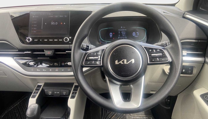 2022 KIA CARENS PRESTIGE PLUS 1.4 PETROL 7 STR, Petrol, Manual, 5,608 km, Steering Wheel Close Up