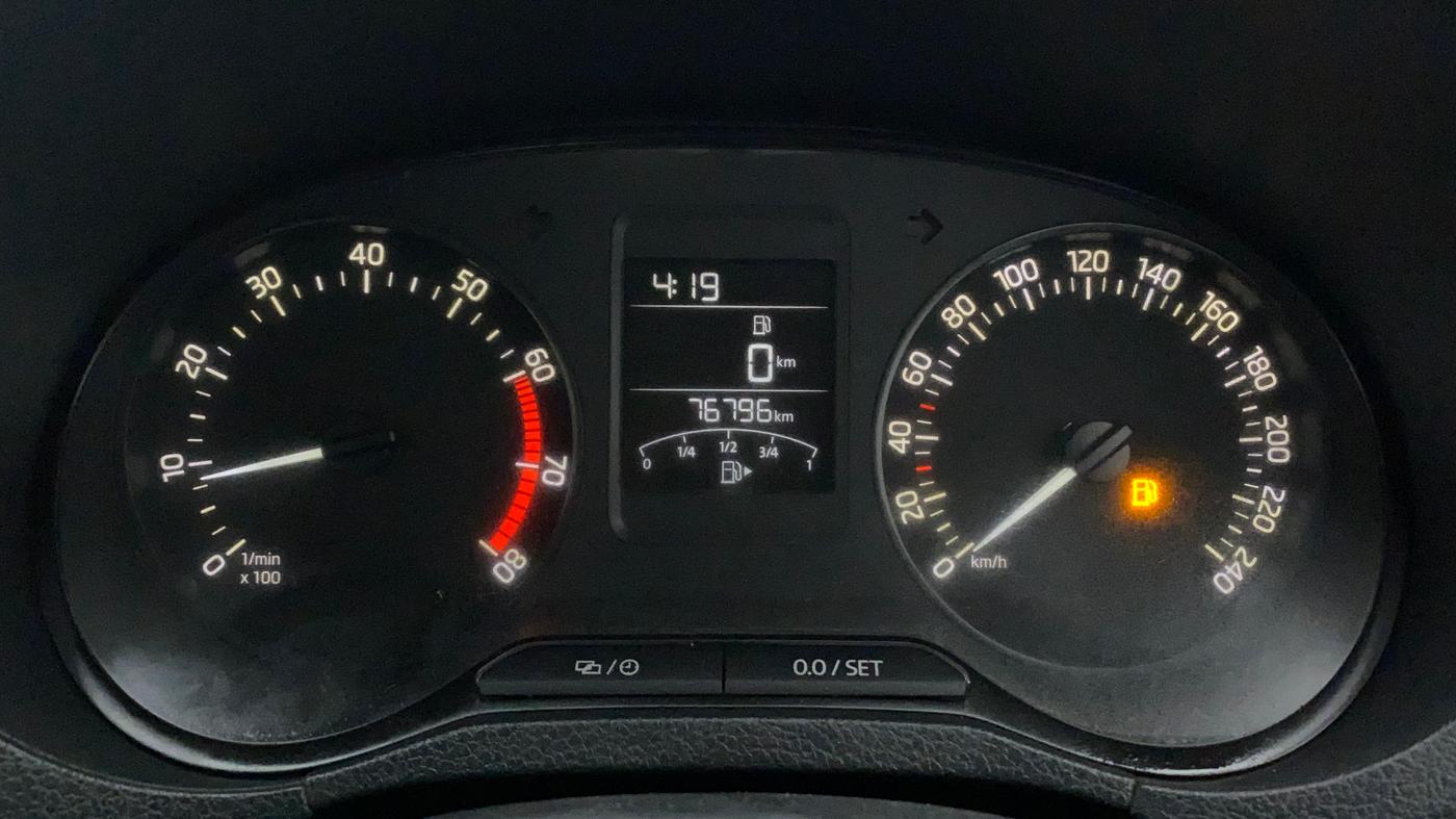 2019 Skoda Rapid AMBITION 1.6 MPI MT, Petrol, Manual, 76,795 km, Odometer Image