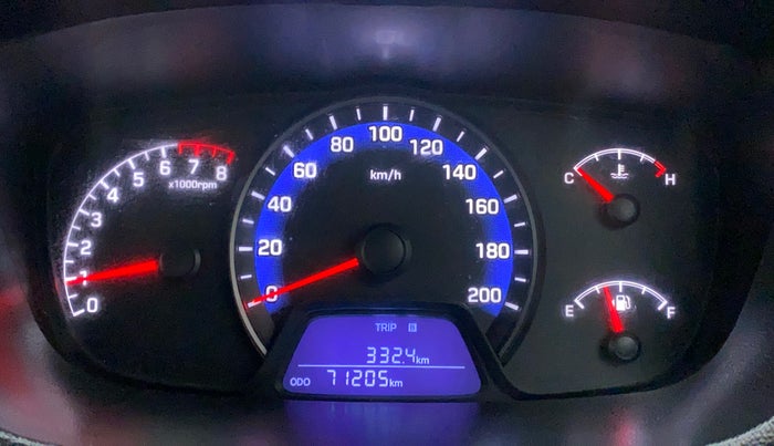 2016 Hyundai Xcent SX 1.2, Petrol, Manual, 71,205 km, Odometer Image