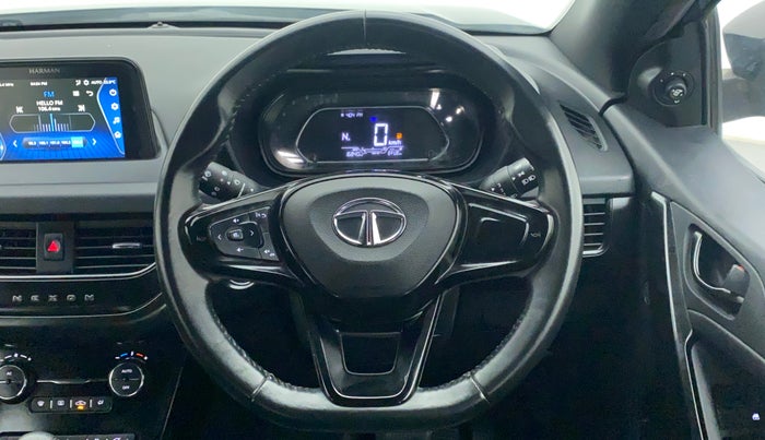 2022 Tata NEXON XZA PLUS PETROL DARK EDITION, Petrol, Automatic, 16,554 km, Steering Wheel Close Up