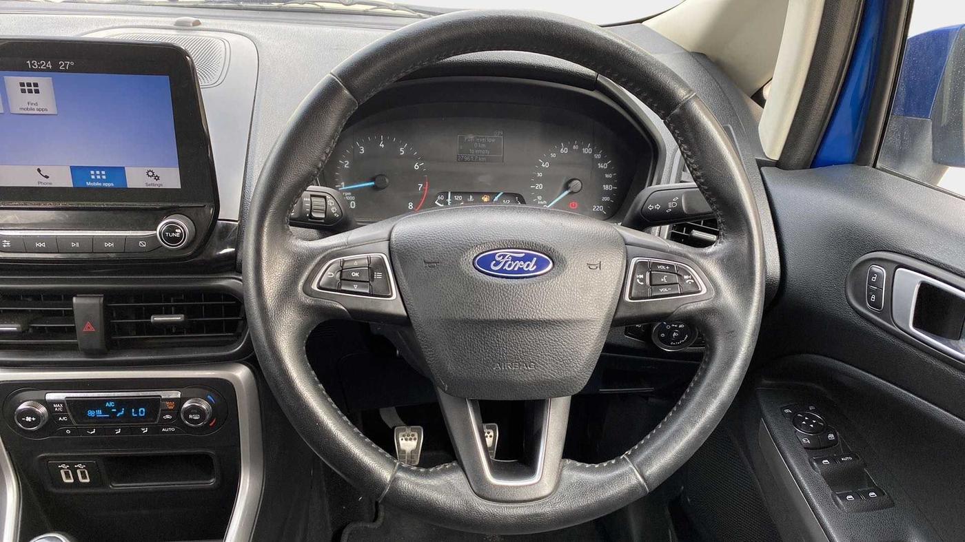 2018 Ford Ecosport TITANIUM 1.5L PETROL, Petrol, Manual, 27,958 km, Steering Wheel Close Up