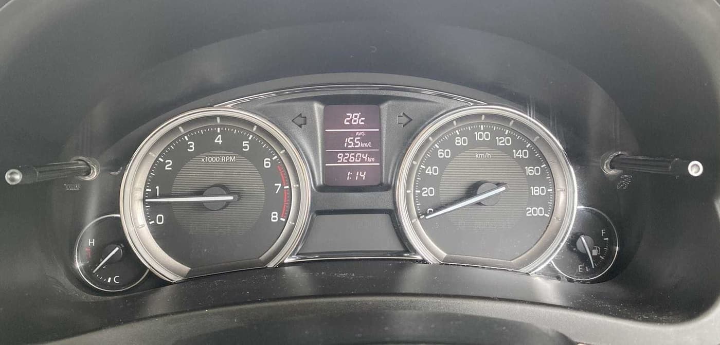 2015 Maruti Ciaz ZXI, Petrol, Manual, 92,588 km, Odometer Image