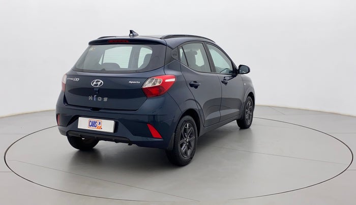 2021 Hyundai GRAND I10 NIOS SPORTZ AMT 1.2 KAPPA VTVT, Petrol, Automatic, 7,077 km, Right Back Diagonal