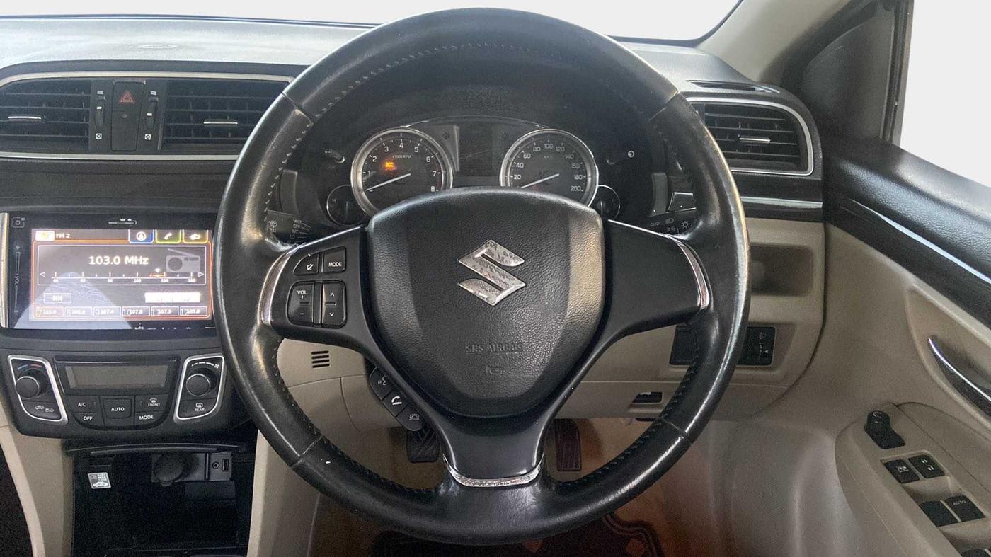 2018 Maruti Ciaz ALPHA 1.4 PETROL, Petrol, Manual, 65,909 km, Steering Wheel Close Up