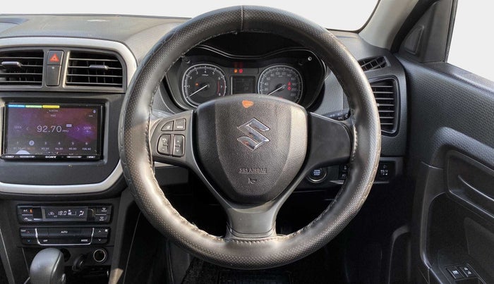 2020 Maruti Vitara Brezza VXI AT SHVS, Petrol, Automatic, 42,035 km, Steering Wheel Close Up