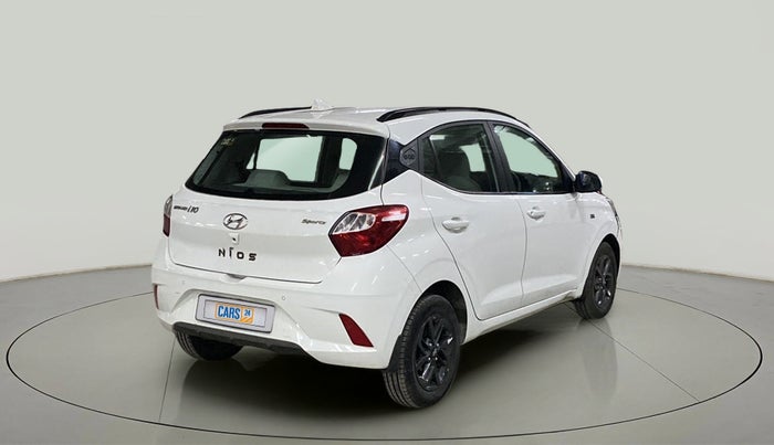 2021 Hyundai GRAND I10 NIOS SPORTZ AMT 1.2 KAPPA VTVT, Petrol, Automatic, 23,540 km, Right Back Diagonal