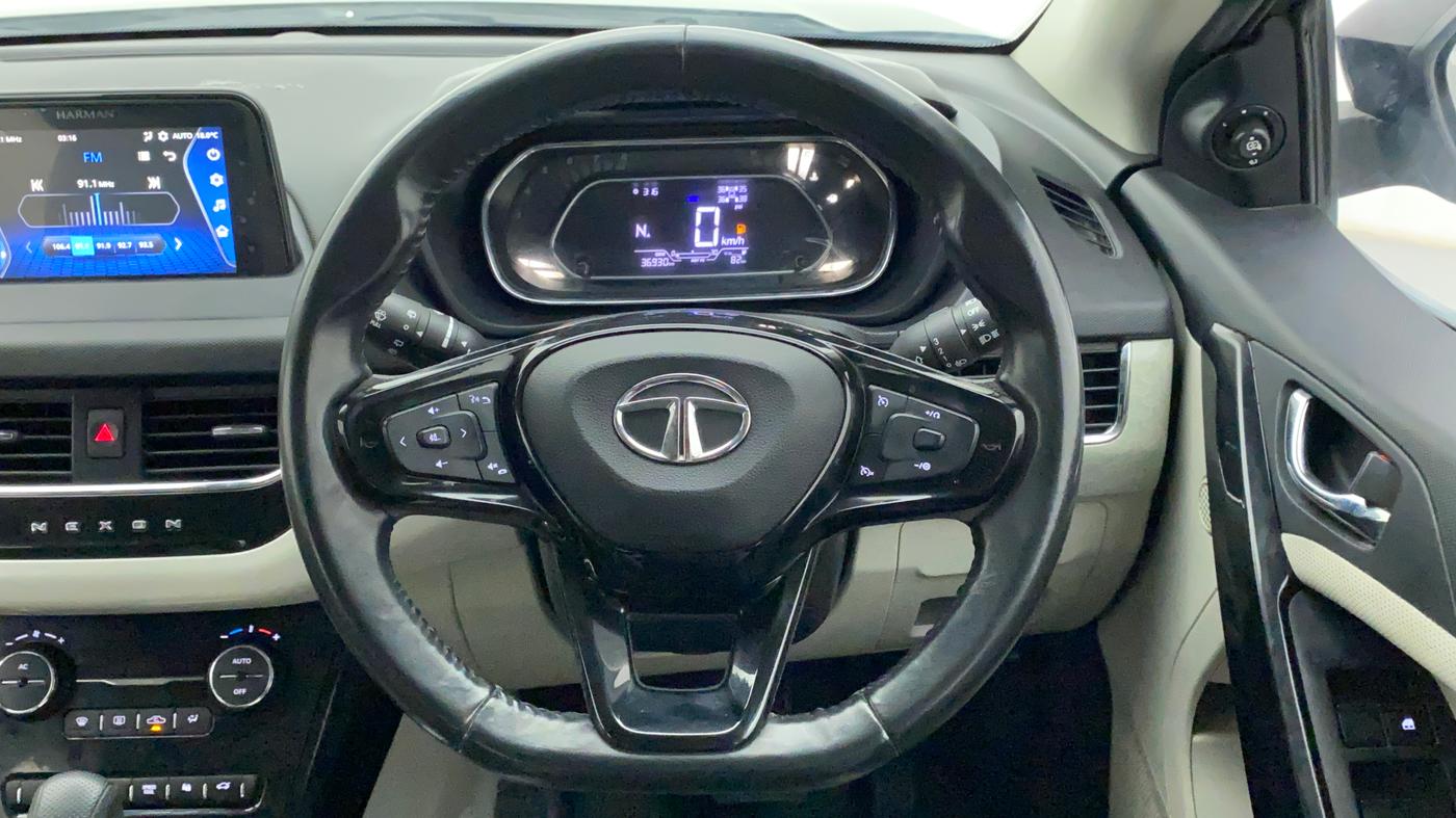 2021 Tata NEXON XZA PLUS (O) PETROL, Petrol, Automatic, 36,930 km, Steering Wheel Close Up