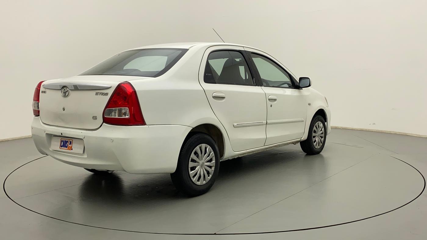 2011 Toyota Etios G, Petrol, Manual, 92,360 km, Right Back Diagonal