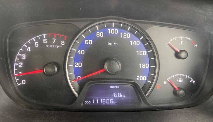 2015 Hyundai Xcent BASE 1.2, Petrol, Manual, 1,11,592 km, Odometer Image