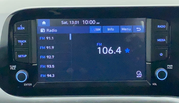 2022 Hyundai GRAND I10 NIOS SPORTZ 1.0 TURBO GDI, Petrol, Manual, 8,396 km, Infotainment System