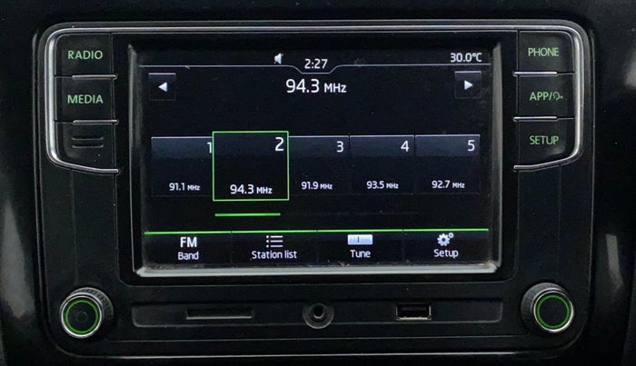 2018 Skoda Rapid STYLE 1.6 MPI AT, Petrol, Automatic, 11,298 km, Infotainment System