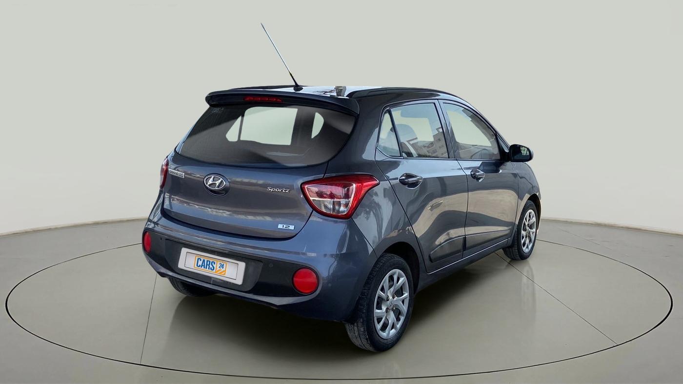 2019 Hyundai Grand i10 SPORTZ 1.2 KAPPA VTVT, Petrol, Manual, 47,830 km, Right Back Diagonal