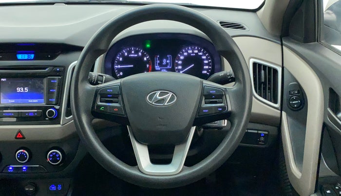 2018 Hyundai Creta E PLUS 1.6 PETROL, Petrol, Manual, 1,14,721 km, Steering Wheel Close Up
