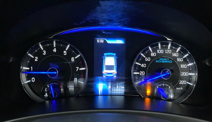 2018 Maruti Ciaz ALPHA  AT 1.5 SHVS PETROL, CNG, Automatic, 74,462 km, Odometer Image