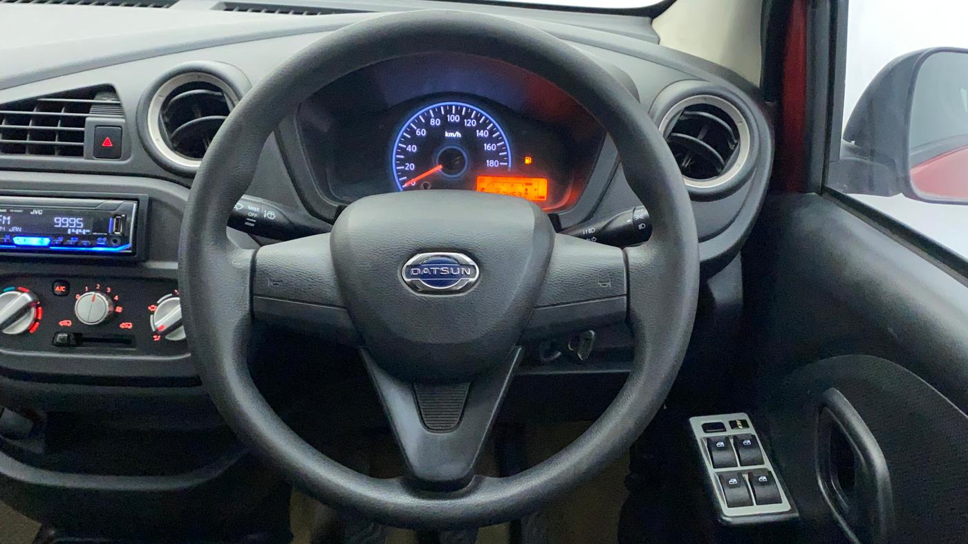2019 Datsun Redi Go A, Petrol, Manual, 52,453 km, Steering Wheel Close Up