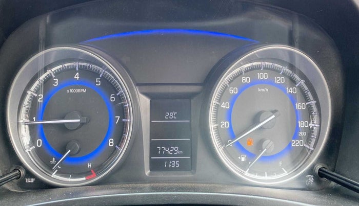 2016 Maruti Baleno DELTA PETROL 1.2, Petrol, Manual, 77,430 km, Odometer Image