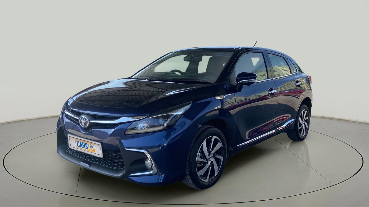 2023 Toyota Glanza V AMT, Petrol, Automatic, 37,472 km, Left Front Diagonal