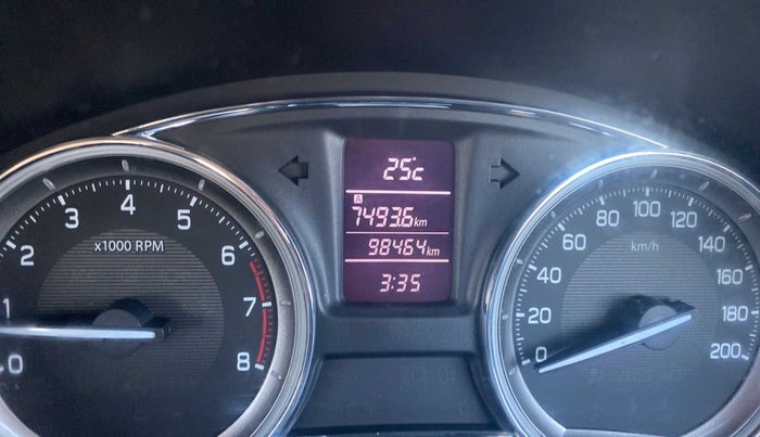 2015 Maruti Ciaz ZXI, Petrol, Manual, 98,458 km, Odometer Image