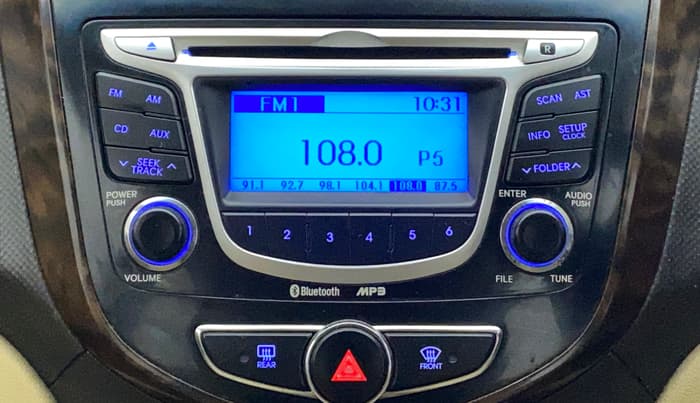 2012 Hyundai Verna FLUIDIC 1.6 CRDI SX, Diesel, Manual, 97,843 km, Infotainment System