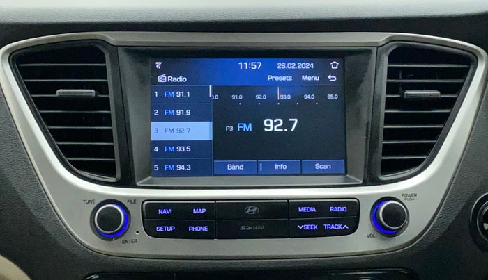 2018 Hyundai Verna 1.6 VTVT SX O, Petrol, Manual, 76,695 km, Infotainment System