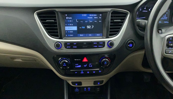 2018 Hyundai Verna 1.6 VTVT SX O, Petrol, Manual, 76,695 km, Air Conditioner