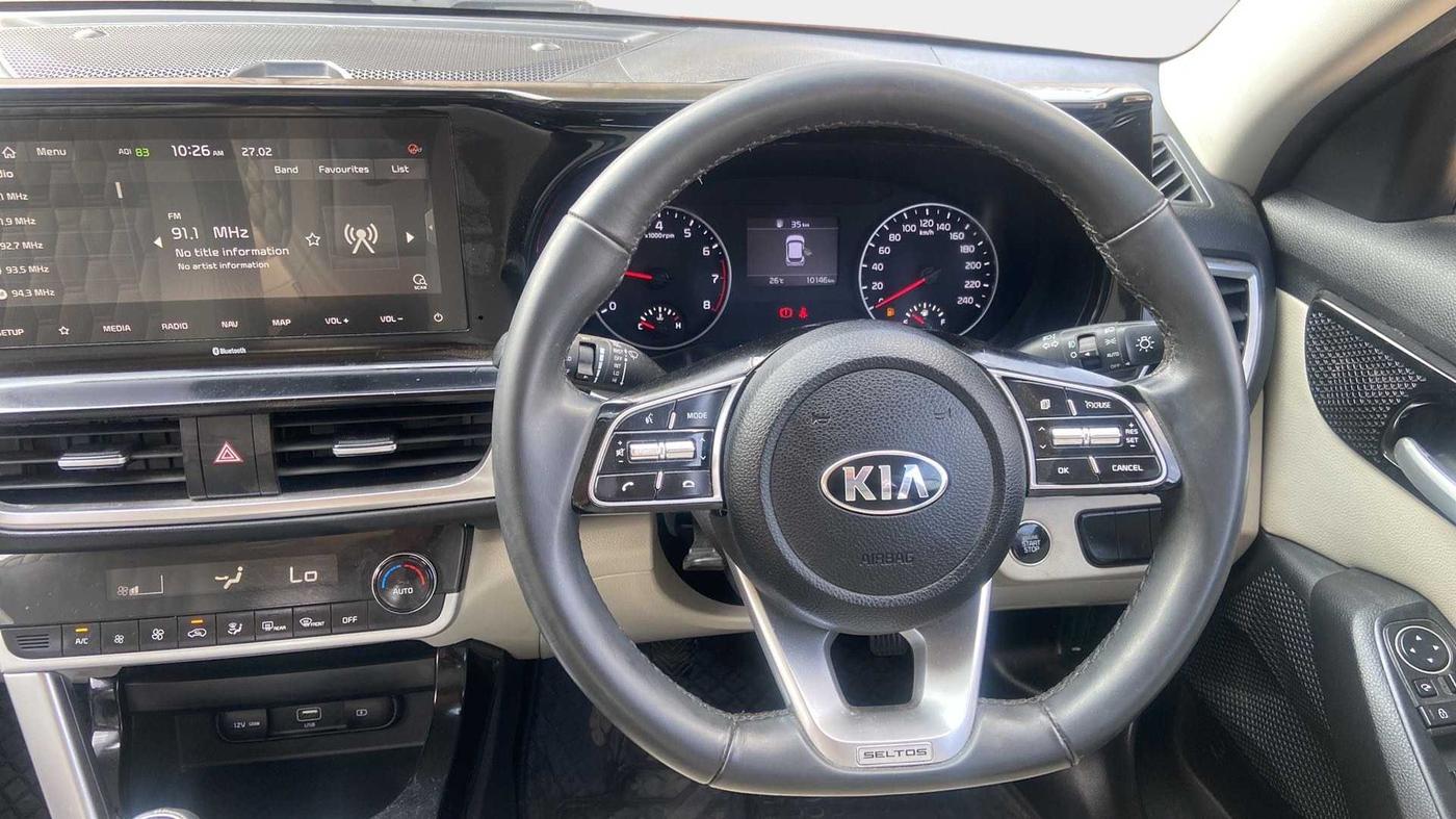 2021 KIA SELTOS HTX 1.5 PETROL, Petrol, Manual, 10,134 km, Steering Wheel Close Up