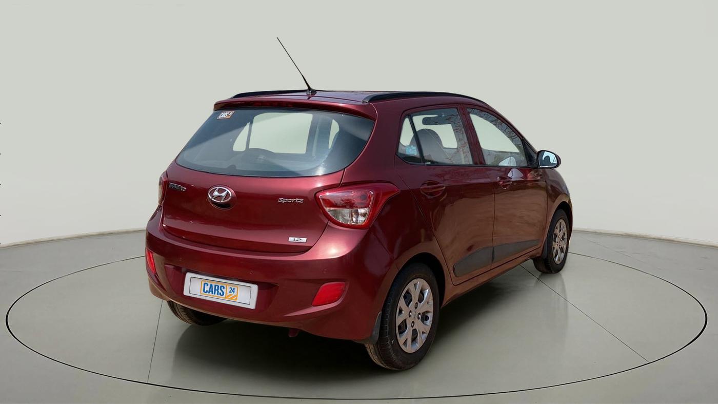 2015 Hyundai Grand i10 SPORTZ 1.2 KAPPA VTVT, Petrol, Manual, 74,627 km, Right Back Diagonal