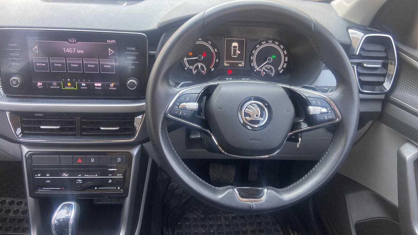 2022 Skoda KUSHAQ AMBITION 1.0L TSI AT, Petrol, Automatic, 4,471 km, Steering Wheel Close Up