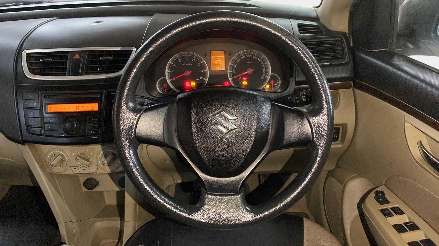 2012 Maruti Swift Dzire VXI, Petrol, Manual, 73,750 km, Steering Wheel Close Up