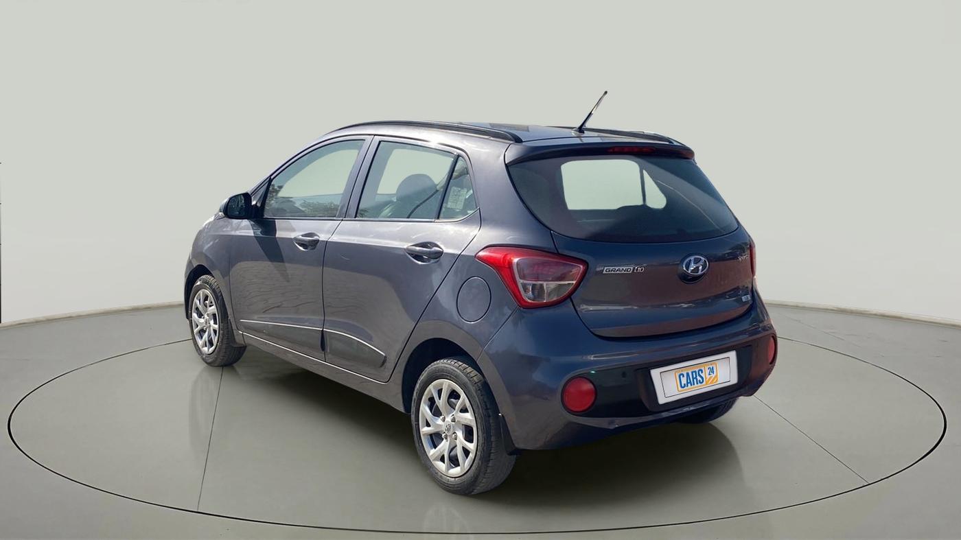 2017 Hyundai Grand i10 SPORTZ (O) 1.2 KAPPA VTVT, Petrol, Manual, 75,797 km, Left Back Diagonal
