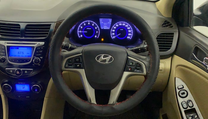 2013 Hyundai Verna FLUIDIC 1.6 VTVT SX OPT, Petrol, Manual, 86,498 km, Steering Wheel Close Up