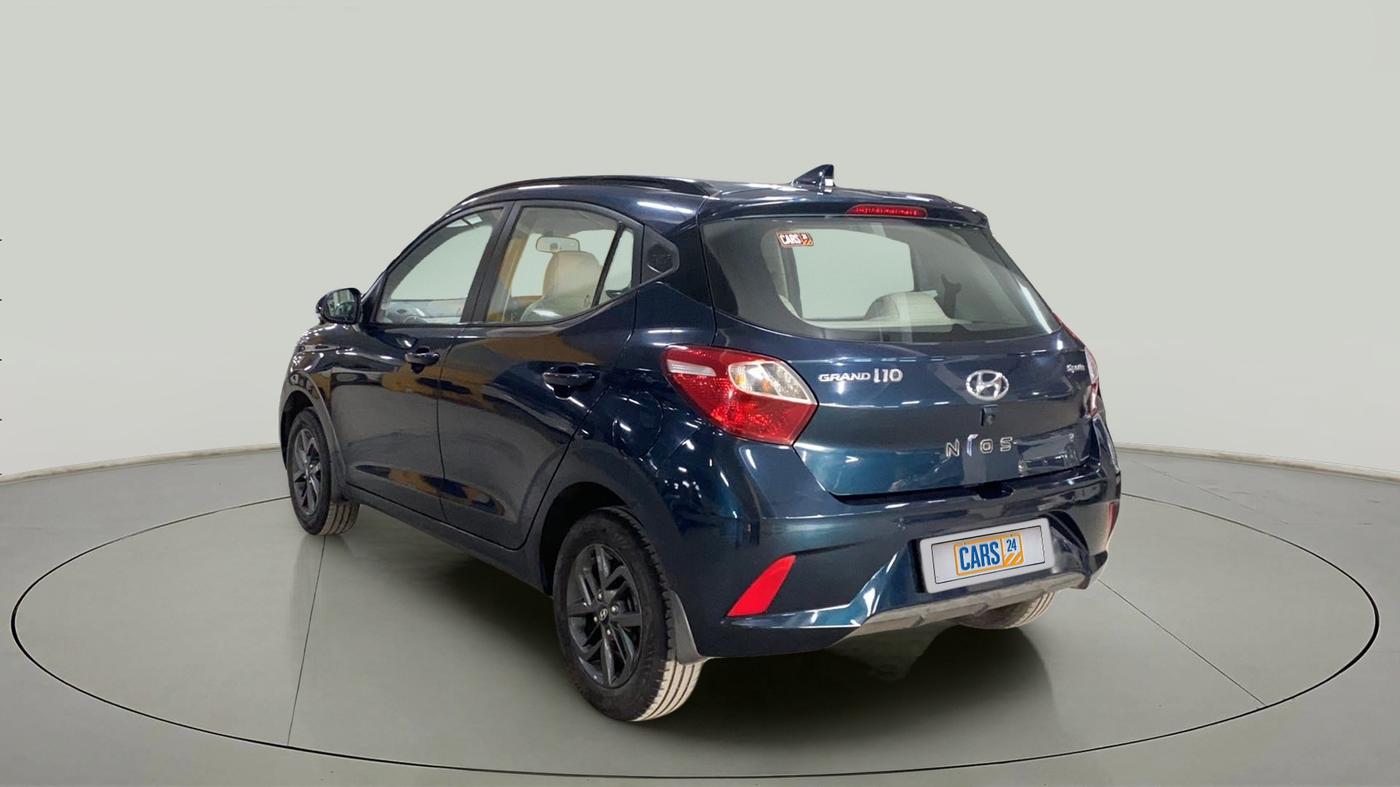 2021 Hyundai GRAND I10 NIOS SPORTZ AMT 1.2 KAPPA VTVT, Petrol, Automatic, 39,205 km, Left Back Diagonal