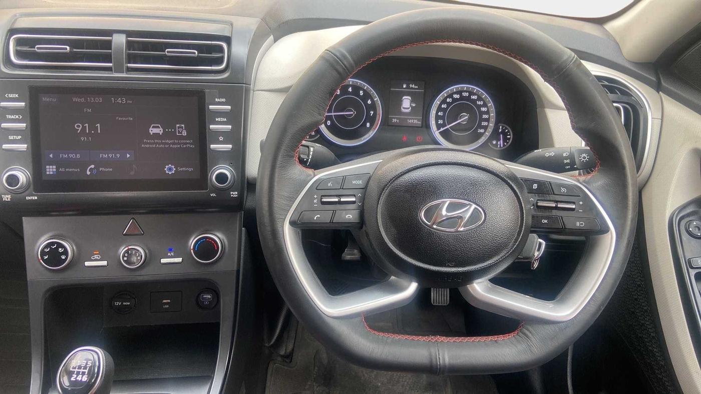 2022 Hyundai Creta EX 1.5 PETROL, Petrol, Manual, 15,137 km, Steering Wheel Close Up